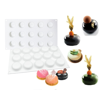Силиконовая форма для евродесертов  Mini STONE (Globe) из 15 шт