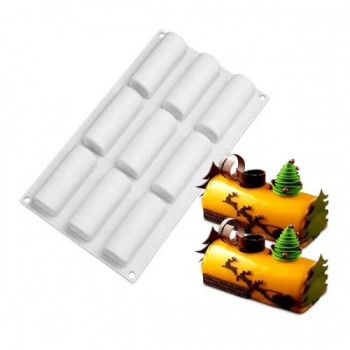 Силиконовая форма для евродесертов Mini Buche из 9 шт