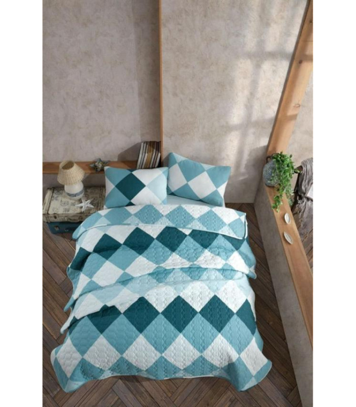 Покрывало 200х220 см стеганое с наволочками ТМ Cotton Touch Турция 01